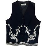 Norton Mcnaughton Vintage Navy with While Lace Detail Vest, , Lined Photo 0