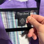 Maggie Barnes NWT‎  Lavender Purple Linen Blend Jacket Womens 1X Button Up Artsy Photo 2