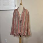Free People Simply Stripe Linen Blazer with vertical stripe pattern Photo 2