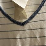 Hem & Thread  Cream and Blue Striped Midi Dress Photo 1