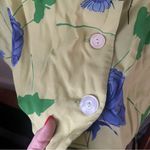 Vintage 90s First Focus Green Button Front Floral Midi Dress 9/10 Size M Photo 4