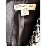 Coldwater Creek Women's Black White Boucle Asymmetrical Jacket Size 14 Photo 5