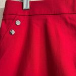 Rafaella  Bold Red Skort with Silver Buttons Fits Your Shape Moves With You Photo 1