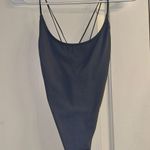 Gilly Hicks Blue Strappy Open Back Bodysuit Photo 0