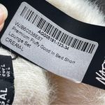 Nasty Gal | Cream GOOD IN BED Graphic Loungewear Fuzzy Cropped Sweater S… Photo 9