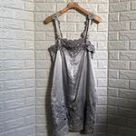 Nelli‎ satin floral appliqué slip dress Gray Size M Photo 4