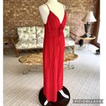 Mi Ami Francesca’s Jumpsuit Wide Leg Cropped Red XL (jrs) Cocktail Boho Dressy Size undefined Photo 8