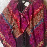 Shiraleah  DORA CAPE Bright vibrant crocheted colors oversized shawl cardigan NWT Photo 5