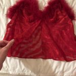 Vintage Sheer sexy crop top Red Size M Photo 1