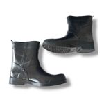 Coach Lester Mid Calf Black Rubber Rain Boots Women's Size US 8 Luxe Muck Boots Photo 2