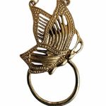 1928 Jewelry Floral Butterfly Pendant Necklace with Ring Holder Loop Photo 4