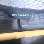 Rock & Republic Purple & Black Sleeveless Sheer Back Cut Out Top Size XL Photo 6