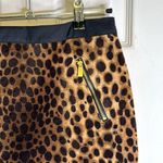 Black Label  Chico’s Leopard Lined Cotton Blend Skirt Size 00/XSmall Photo 1