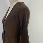 Sarah Spencer Wool Blend Brown V Neck Cardigan Sweater Size Large Photo 5