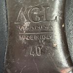 AGL Attilio Giusti Leombruni Black Leather Patent Ballet Flats Buckle Detail 8.5 Photo 8