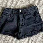 PacSun Black Ripped High Waisted Denim Festival Shorts. Size 26. Like new Photo 0