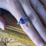 Moroccan Amethyst Sleeping Beauty Turquoise Ring Size 10 Purple Photo 3