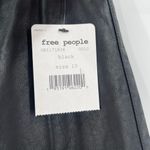 Free People  Faux Leather Pants Size 10 Sasha Cropped Crop Black Vegan Flare NWT Photo 3