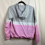 Garage  Women's Windbreaker Size Large Pink white gray colorblock Photo 2