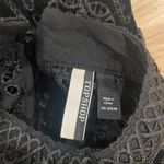 Topshop  Black Velvet Cutwork Lace Shift Mini Dress Size 2 Photo 12