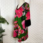 Cavalli Class Green And Pink Snake Jewel Floral Print Mid Sleeve Dress Size 12 Photo 9