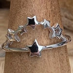 Multi Star Cluster Sterling Silver Ring Size 6 Photo 0