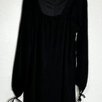 ZARA Women’s Black Tunic/Dress Mini Drawstring Sleeve Pom Pom Detail Sz M Photo 0