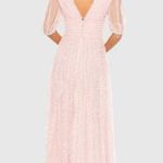 Mac Duggal V Neck Puff Sleeve Ruffle Tiered A Line Gown Rose Size 2 NWOT #A8050 Photo 10