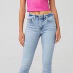 WAYF NWOT  Anthropologie Barbiecore Pink Faux Leather Crop Top / L Photo 1