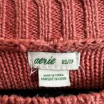Aerie  Pink Crochet Sweater Oversized Cozy Minimalist Preppy‎ Soft Girl Sz XS Photo 4
