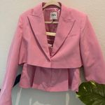 ZARA Pink Topstitched Cropped Blazer Set Photo 5