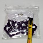New Purple Flower Dangle Fashion Jewelry Floral Earrings 2" Photo 2