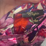 cupio  large Floral Tank Top - Pink, purple, Red, Blue v neck split hem back Photo 5