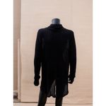 Lucky Brand Black Ribbed Knit Tunic Sweater Women's XL Slouchy Mock Neck Photo 2