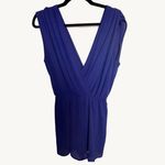 Everly  Navy Romper Medium Open Front Back Design Classic Preppy Nautical Photo 1