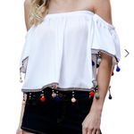 Hot & Delicious  off shoulder pom pom blouse Photo 4