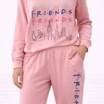 Friends The Television Series Pink Sweatshirt and Jogger Pants Set Size M Photo 0