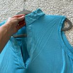 Heimish USA Women's M Sleeveless Polo Tunic Tank Bright Blue Collared Preppy Size M Photo 8