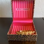 Betsey Johnson  Gold-Tone Triple Heart Pavé Bangle Bracelet Photo 2