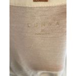 Lunya Women XL Long Sleeve Shirt Sleep Pajama Organic Cotton White Flaw‎ READ Photo 4