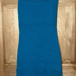 W By Worth Women’s boho  Teal Off-Shoulder Dress with White Stripes size S Photo 0