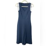 Banana Republic  Factory Navy Blue Sleeveless Jumpsuit Sz 2P Petite Crop Wide Leg Photo 2