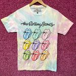 The Rolling Stones Hot Lips Pop Art Rock Pastel Tie Dye Small Photo 0