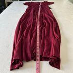 Lulus Burgundy Wide-Leg Jumpsuit NWT | Women’s Small | Flutter Sleeve Deep V Photo 9