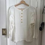LPA  cotton waffle knit Henley Photo 3