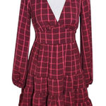 B Darlin Burgundy Tiered Ruffle Mini Party Dress NWT Size 1 Wedding Guest Dress Photo 0