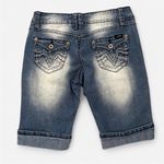 BOGO Vintage Y2K Angels Denim Bermuda Jean Shorts in Size 3 Blue Photo 2