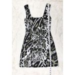 JAY GODFREY Leopard Print Satin Mini Dress Sleeveless Black White Size 0 New‎ Photo 12