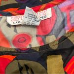 Vintage Stunt Collections Sleeveless Silk Abstract Guitar Oversized Blouse Red Size M Photo 11