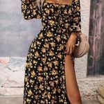 Culola Bohemian Floral Tie Up Slit Dress Size L Photo 2